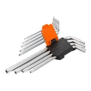 Набір подовжених Г-подібних ключів TORX з отвором, T10-T50, 9 шт. WOKIN WK-207809 WK-207809 фото